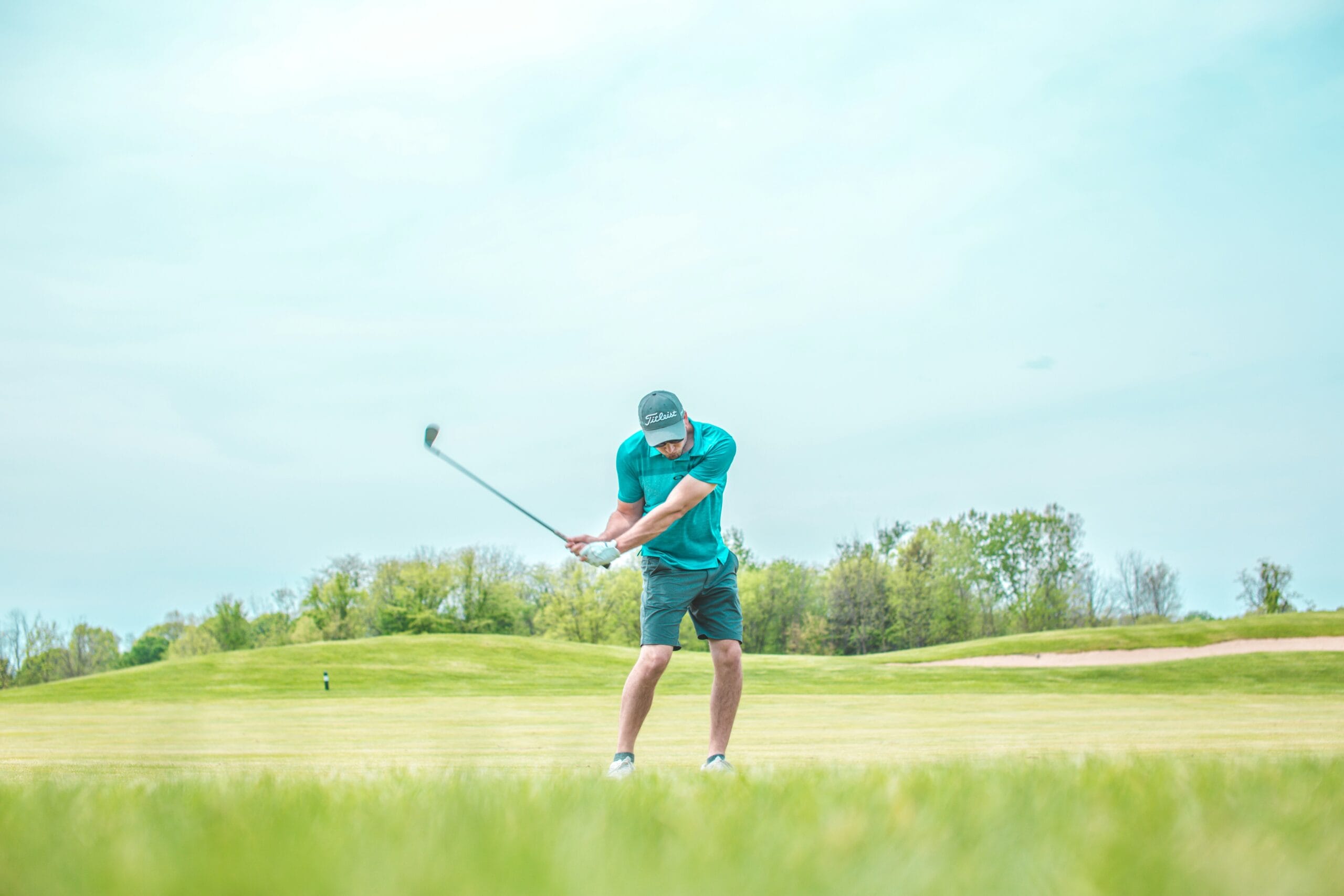 man playing golf